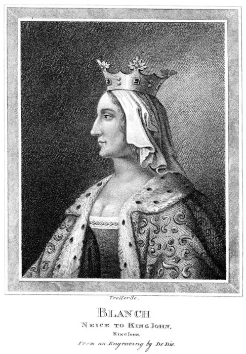 Framed Print : Blanche of Castile (1188-1252), niece to King John. Artist: Thomas Trotter Framed Print : Blanche of Castile (1188-1252), niece to King John. Artist: Thomas Trotter