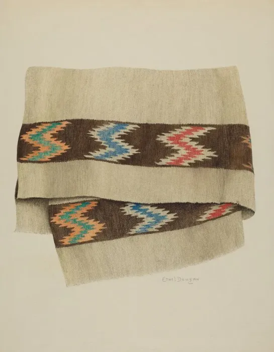 Framed Print : Blanket, 1935 / 1942. Creator: Ethel Dougan Framed Print : Blanket, 1935 / 1942. Creator: Ethel Dougan