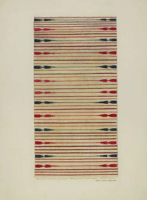 Framed Print : Blanket, 1935 / 1942. Creator: Mary Edith Brooks Framed Print : Blanket, 1935 / 1942. Creator: Mary Edith Brooks