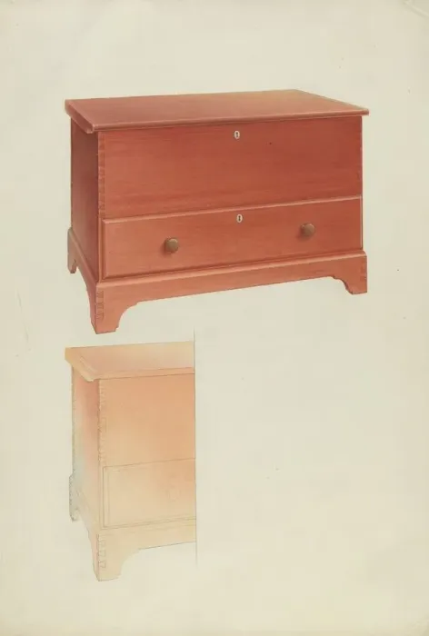 Framed Print : Blanket Chest, 1935 / 1942. Creator: Alfred H. Smith Framed Print : Blanket Chest, 1935 / 1942. Creator: Alfred H. Smith