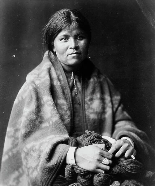 The blanket maker - Navaho, c1904. Creator: Edward Sheriff Curtis