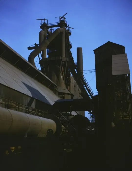 Framed Print : Blast furnace at Carnegie-Illinois Steel Corporation mill in Etna, Pennsylvania, 1941. Creator: Alfred T Palmer Framed Print : Blast furnace at Carnegie-Illinois Steel Corporation mill in Etna, Pennsylvania, 1941. Creator: Alfred T Palmer