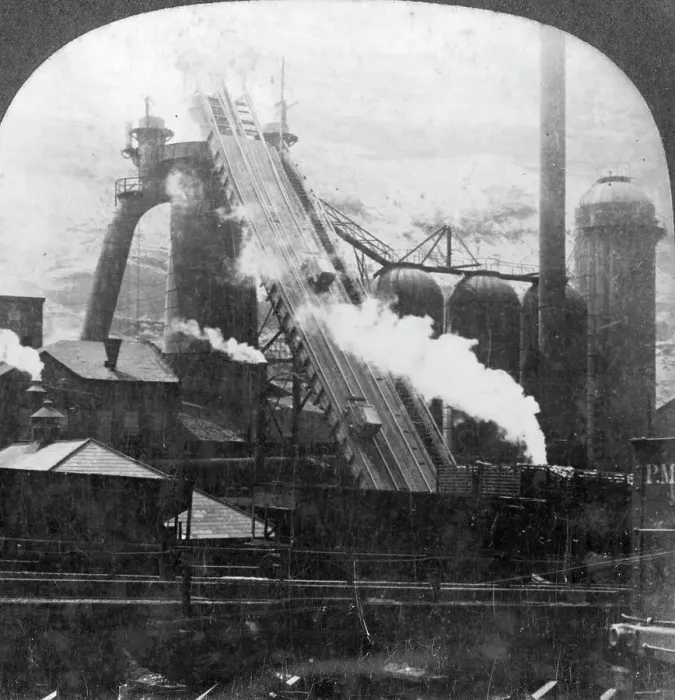 Framed Print : Blast furnace, Pittsburgh, Pennsylvania, USA, early 20th century. Artist: Keystone View Company Framed Print : Blast furnace, Pittsburgh, Pennsylvania, USA, early 20th century. Artist: Keystone View Company