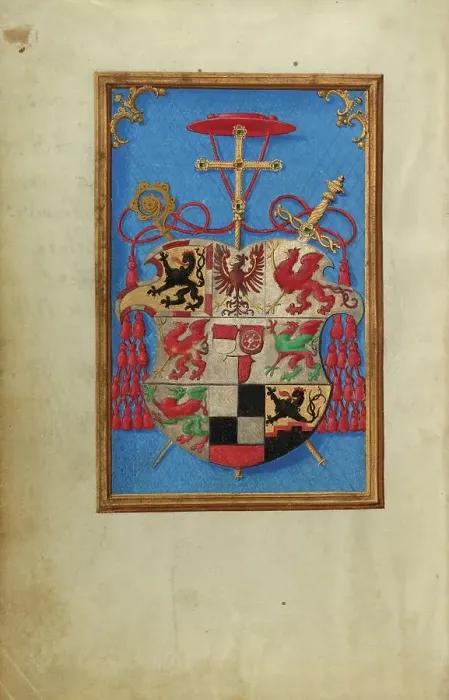 Framed Print : Blazon of Cardinal Albrecht von Brandenburg, about 1525-1530. Creator: Simon Bening Framed Print : Blazon of Cardinal Albrecht von Brandenburg, about 1525-1530. Creator: Simon Bening
