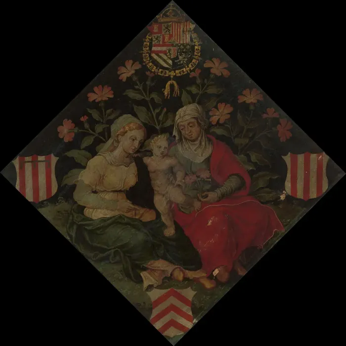 Framed Print : Blazon of the Lier Chamber of Rethoric Het jenetten bloemken, 1561. Creator: Anon Framed Print : Blazon of the Lier Chamber of Rethoric Het jenetten bloemken, 1561. Creator: Anon
