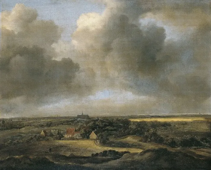 Framed Print : Bleaching Fields at Bloemendaal, near Haarlem, unknown date. Creator: Jacob van Ruisdael Framed Print : Bleaching Fields at Bloemendaal, near Haarlem, unknown date. Creator: Jacob van Ruisdael