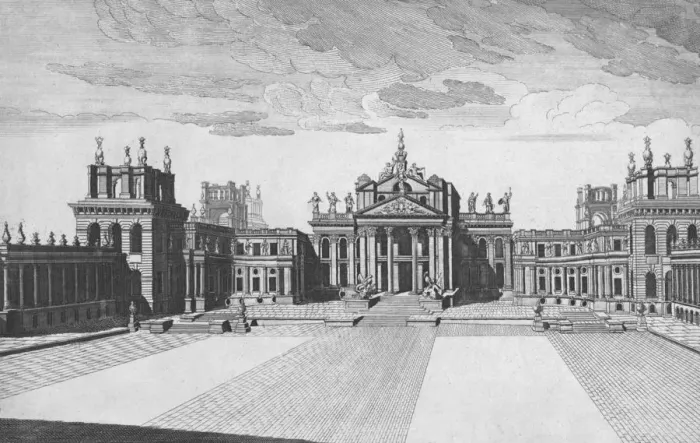 Framed Print : Blenheim Palace, Woodstock, Oxfordshire, mid 18th century. Artist: James Mynde Framed Print : Blenheim Palace, Woodstock, Oxfordshire, mid 18th century. Artist: James Mynde