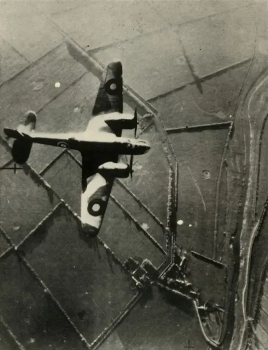 Framed Print : A Blenheim Running Up To Its Target, 1939-1940, (1941). Creator: Unknown Framed Print : A Blenheim Running Up To Its Target, 1939-1940, (1941). Creator: Unknown