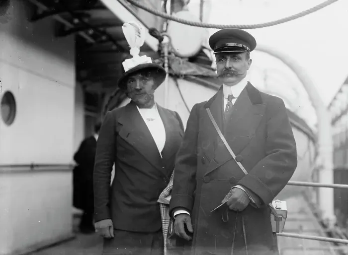 Framed Print : Bleriot & wife, 1912. Creator: Bain News Service Framed Print : Bleriot & wife, 1912. Creator: Bain News Service