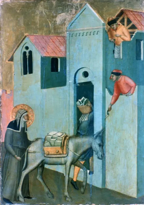 Framed Print : The Blessed Humility and Eleven Stories from Her Life, (detail), c1306-1348 Artist: Pietro Lorenzetti Framed Print : The Blessed Humility and Eleven Stories from Her Life, (detail), c1306-1348 Artist: Pietro Lorenzetti