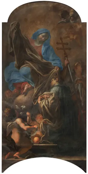 Framed Print : The Blessed Virgin Mary gives the white habit to Saint Norbert, 1707 Framed Print : The Blessed Virgin Mary gives the white habit to Saint Norbert, 1707