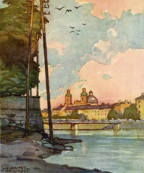 Blick Auf Die Innbrucke, (Overlooking the River Inn), c1929. Creator: Unknown