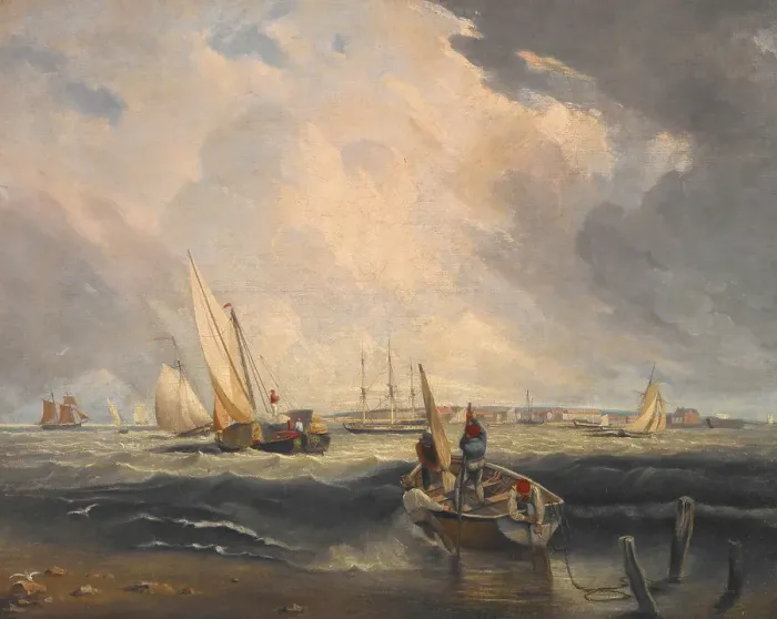 Framed Print : Bligh Sands, Sheerness, unknown date, c1815-1867. Creator: Clarkson Stanfield Framed Print : Bligh Sands, Sheerness, unknown date, c1815-1867. Creator: Clarkson Stanfield