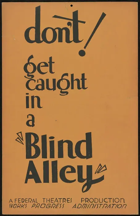 Framed Print : Blind Alley, [193-]. Creator: Unknown