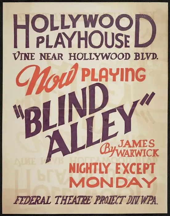 Framed Print : Blind Alley, Los Angeles, [193-]. Creator: Unknown
