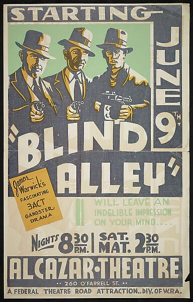 Blind Alley, San Francisco, 1937. Creator: Unknown