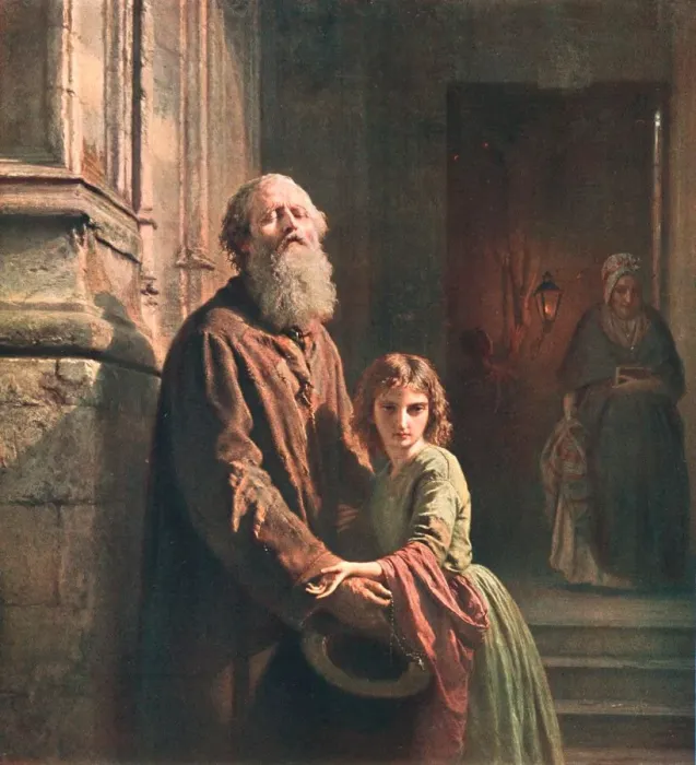 Framed Print : The Blind Beggar, 1853, (c1902). Creator: Unknown Framed Print : The Blind Beggar, 1853, (c1902). Creator: Unknown