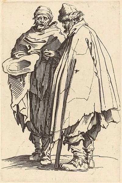Blind Beggar and Companion, c. 1622. Creator: Jacques Callot