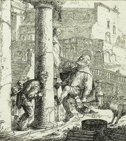 The Blind Beggar Tricked by Lazarillo, n.d. Creator: Thomas Wyck
