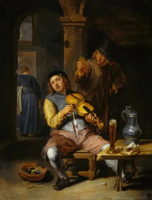 Framed Print : The Blind Fiddler, 1637-1677. Creator: Willem van Herp Framed Print : The Blind Fiddler, 1637-1677. Creator: Willem van Herp