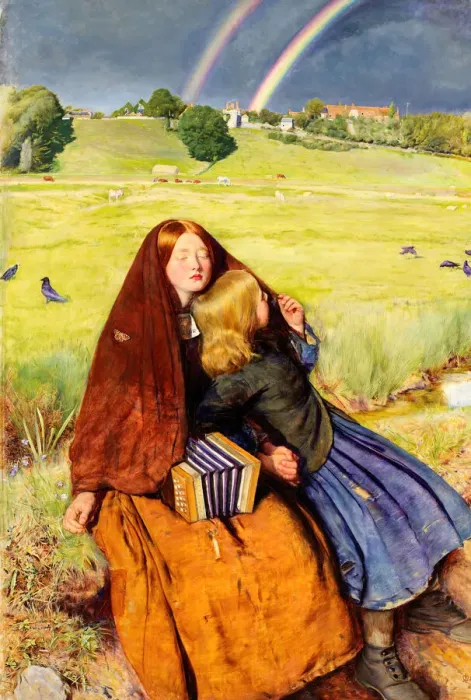 Framed Print : The Blind Girl, 1856. Creator: John Everett Millais Framed Print : The Blind Girl, 1856. Creator: John Everett Millais