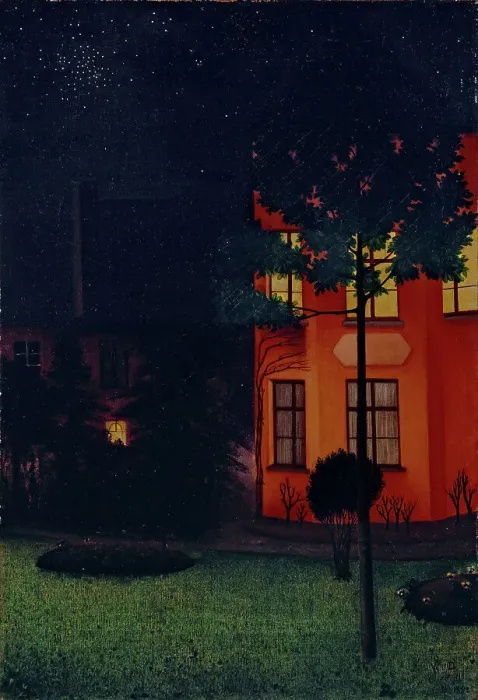 Framed Print : The blind house, 1892. Creator: Degouve de Nuncques, William (1867-1935) Framed Print : The blind house, 1892. Creator: Degouve de Nuncques, William (1867-1935)