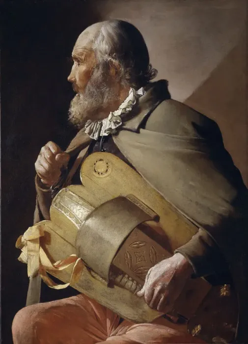Framed Print : Blind Hurdy-Gurdy Player, 1610-1630. Artist: La Tour, Georges, de (1583-1652)