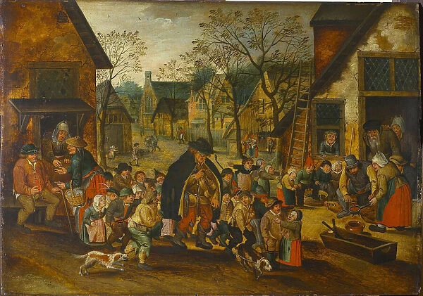 The Blind Hurdy-Gurdy Player, c. 1610. Creator: Brueghel, Pieter, the Younger (1564-1638)