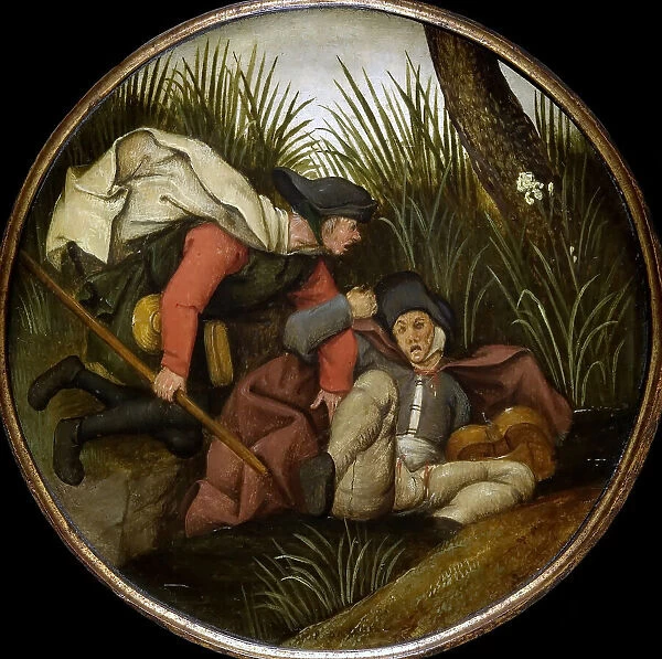 If the Blind Lead the Blind Both shall Fall into the Ditch, End of 16th cen. Creator: Brueghel, Pieter, the Younger (1564-1638)