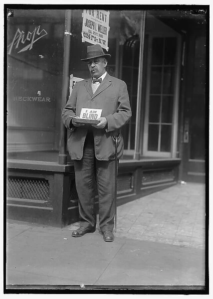 Blind man, between 1914 and 1918. Creator: Harris & Ewing. Blind man, between 1914 and 1918. Creator: Harris & Ewing