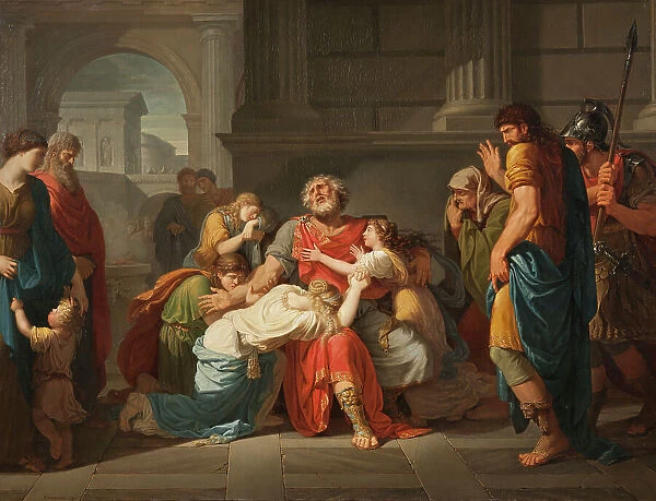 The Blind Oedipus Commending his Children to the Gods , 1784. Creator: Bénigne Gagneraux