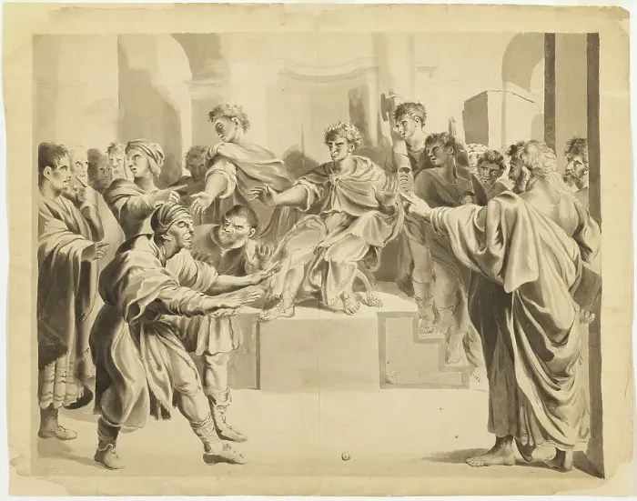 Framed Print : Blinding of Elymas, c. 1807. Creator: John Constable Framed Print : Blinding of Elymas, c. 1807. Creator: John Constable