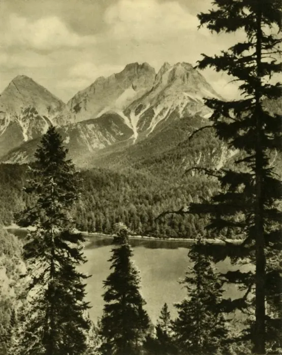 Framed Print : The Blindsee and the Fern Pass, Tyrol, Austria, c1935. Creator: Unknown Framed Print : The Blindsee and the Fern Pass, Tyrol, Austria, c1935. Creator: Unknown