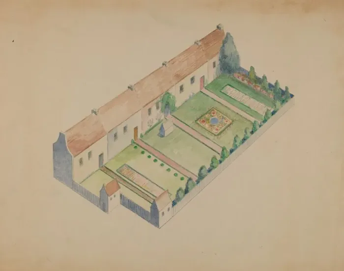 Framed Print : Block Plan, 1935 / 1942. Creator: George Stonehill Framed Print : Block Plan, 1935 / 1942. Creator: George Stonehill