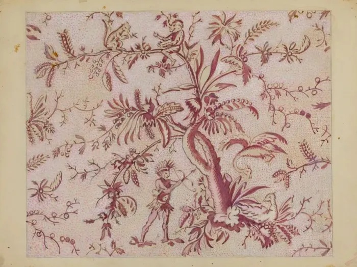 Framed Print : Block Print, c. 1936. Creator: George Loughridge Framed Print : Block Print, c. 1936. Creator: George Loughridge