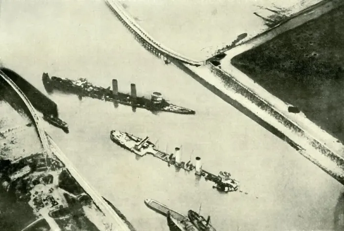 Framed Print : The Blocking of Zeebrugge Harbour, (1919). Creator: Unknown Framed Print : The Blocking of Zeebrugge Harbour, (1919). Creator: Unknown