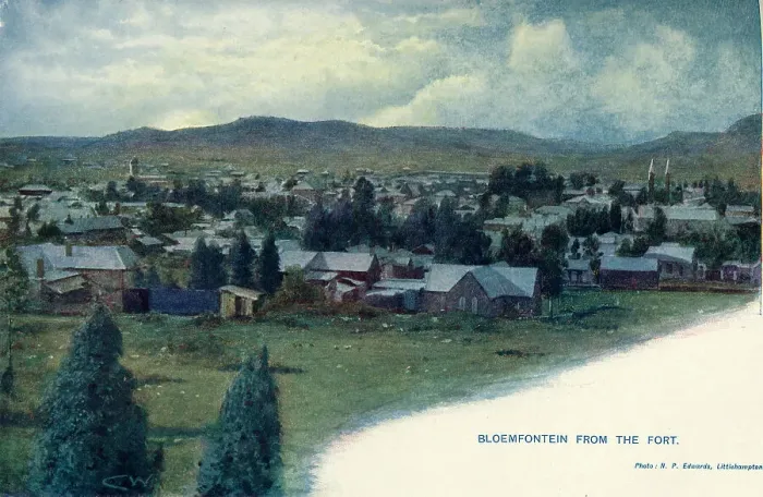 Framed Print : Bloemfontein from the Fort, c1900. Creator: C Wilkinson Framed Print : Bloemfontein from the Fort, c1900. Creator: C Wilkinson