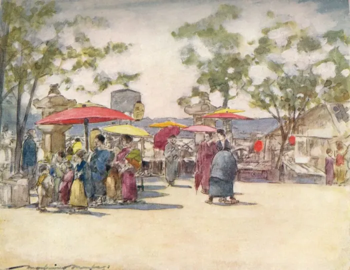Framed Print : A Blond Day, c1887, (1901). Artist: Mortimer L Menpes Framed Print : A Blond Day, c1887, (1901). Artist: Mortimer L Menpes