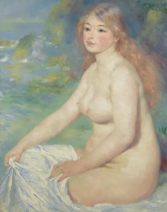 Framed Print : Blonde Bather, 1881. Creator: Pierre-Auguste Renoir Framed Print : Blonde Bather, 1881. Creator: Pierre-Auguste Renoir