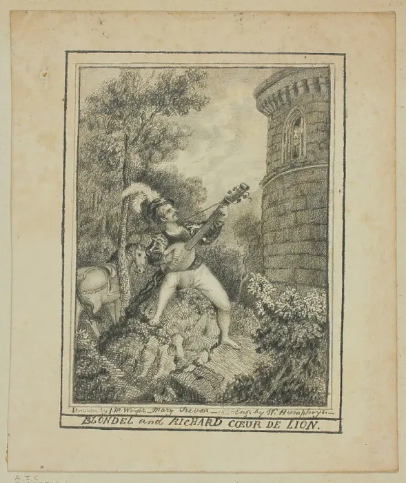 Framed Print : Blondel and Richard Coeur de Lion, 1826. Creator: Mary Trevor Framed Print : Blondel and Richard Coeur de Lion, 1826. Creator: Mary Trevor