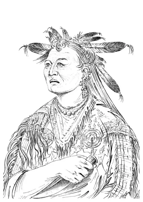 Framed Print : The Bloody Hand, One of the chiefs of the Riccaree tribe, 1841. Artist: Myers and Co Framed Print : The Bloody Hand, One of the chiefs of the Riccaree tribe, 1841. Artist: Myers and Co