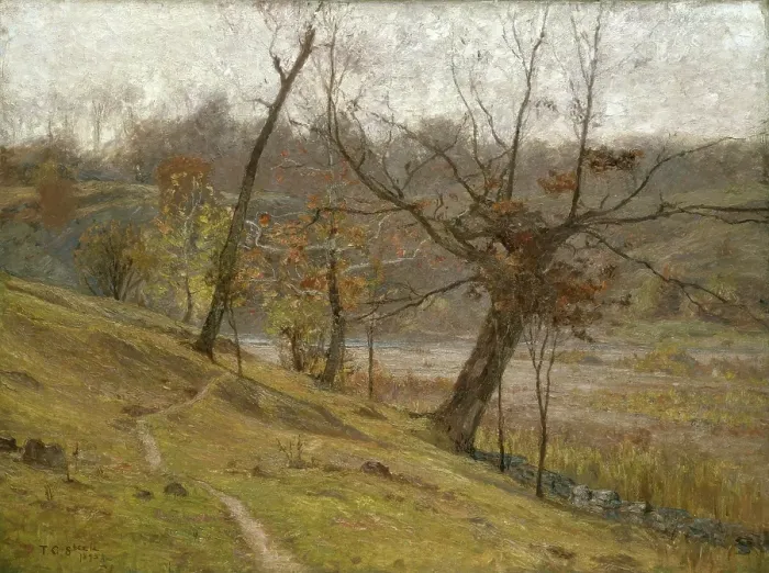 Framed Print : The Bloom of the Grape, 1893. Creator: Theodore Clement Steele Framed Print : The Bloom of the Grape, 1893. Creator: Theodore Clement Steele