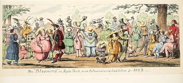 The Bloomers in Hyde Park or An Extraordinary Exhibition for 1852, 1852