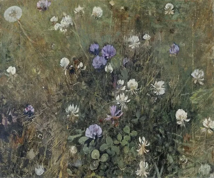 Framed Print : Blooming Clover, c.1897. Creator: Jac van Looij Framed Print : Blooming Clover, c.1897. Creator: Jac van Looij