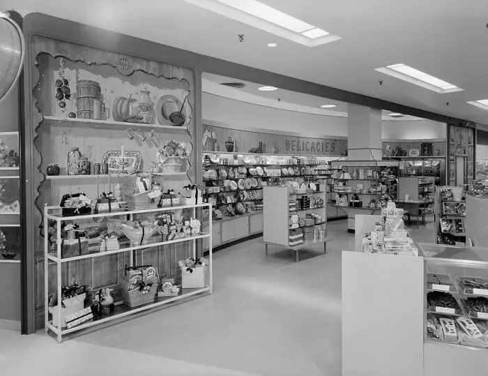 Framed Print : Bloomingdale's, business in Hackensack, New Jersey, 1959. Creator: Gottscho-Schleisner, Inc Framed Print : Bloomingdale's, business in Hackensack, New Jersey, 1959. Creator: Gottscho-Schleisner, Inc