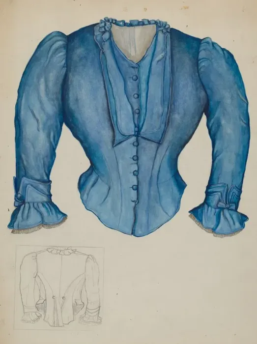 Framed Print : Blouse, c. 1937. Creator: Edna C. Rex Framed Print : Blouse, c. 1937. Creator: Edna C. Rex