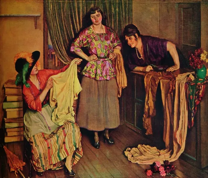 Framed Print : The Blouse Shop, 1925. Artist: Isabel Codrington Framed Print : The Blouse Shop, 1925. Artist: Isabel Codrington