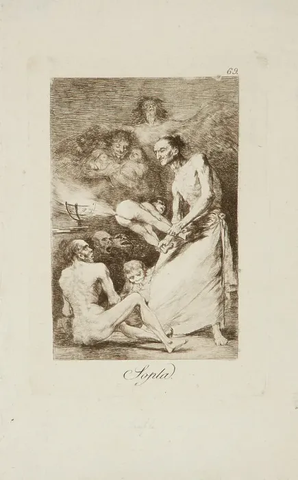 Framed Print : Blow (Sopla), 1799. Creator: Francisco Goya Framed Print : Blow (Sopla), 1799. Creator: Francisco Goya