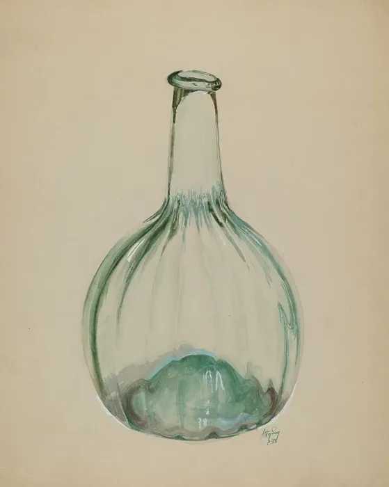 Framed Print : Blown Bottle, 1937. Creator: Ralph Atkinson Framed Print : Blown Bottle, 1937. Creator: Ralph Atkinson