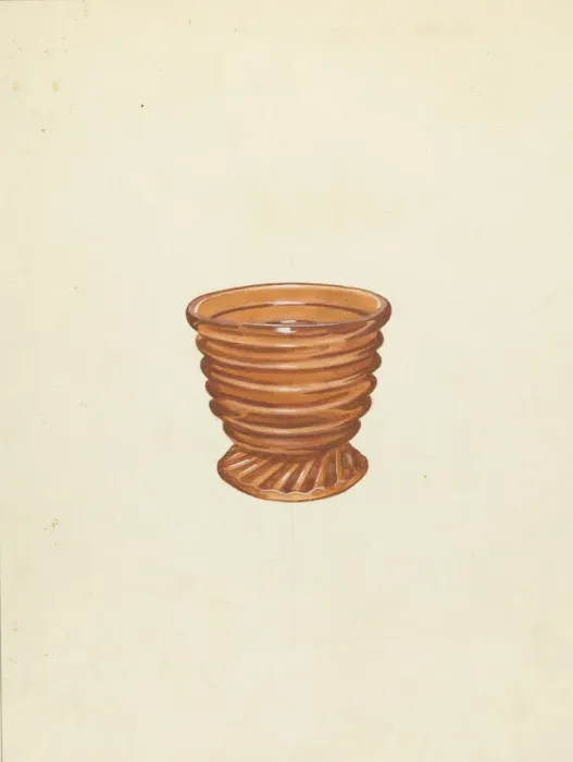 Framed Print : Blown Glass - Salt Cellar, c. 1937. Creator: John Fisk Framed Print : Blown Glass - Salt Cellar, c. 1937. Creator: John Fisk
